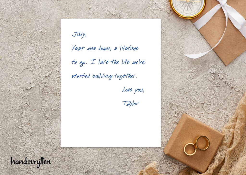 Handwrytten Anniversary Cards