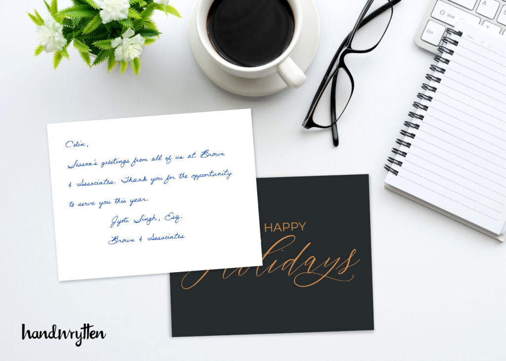 Business cards from Handwrytten