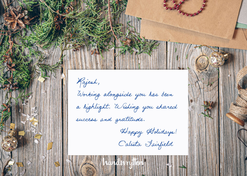 Handwrytten Holiday cards