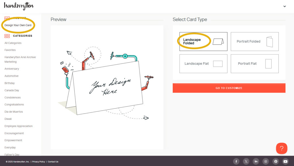 Handwrytten Card Customizer