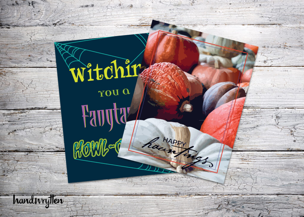 Halloween Handwrytten cards