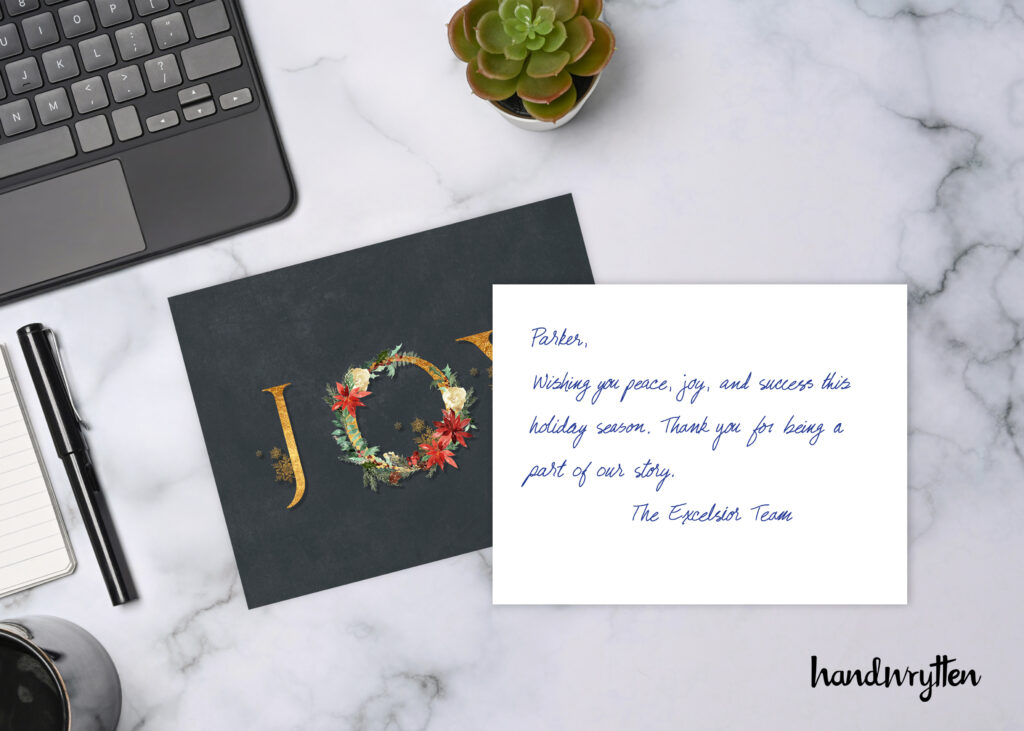Handwrytten holiday cards