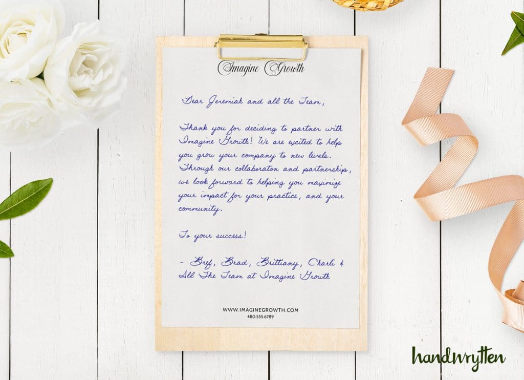 New Client Thank You Letter example
