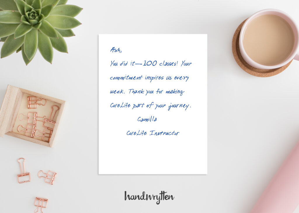 Pilates Studios Win With Handwritten Notes