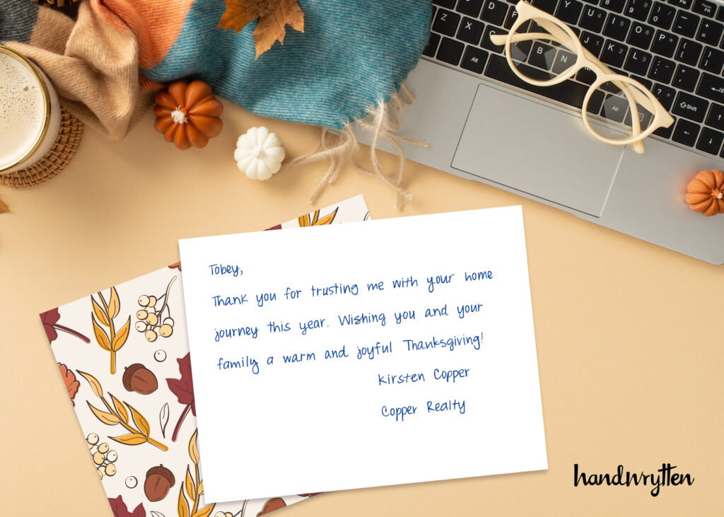 Thanksgiving Cards with Handwrytten